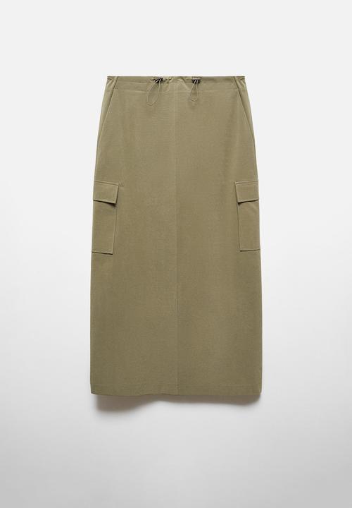 MANGO - Skirt bengala - beige/khaki