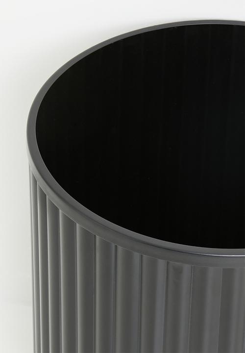 Sixth Floor - Ribbed Large Planter - Black