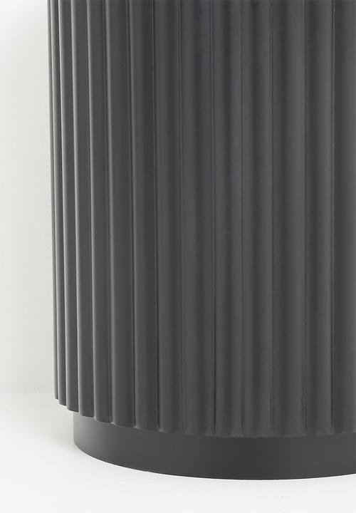 Sixth Floor - Ribbed Large Planter - Black