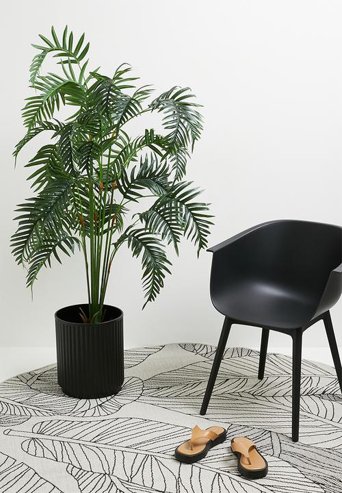 Sixth Floor - Ribbed Large Planter - Black