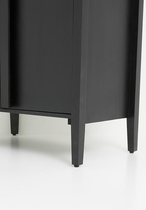 Sixth Floor - Shego wooden and marble storage chest-Black