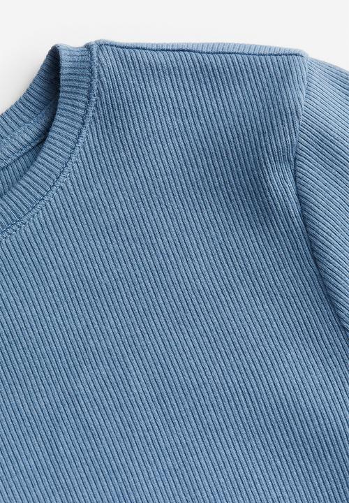 H&M - Ribbed t-shirt - blue