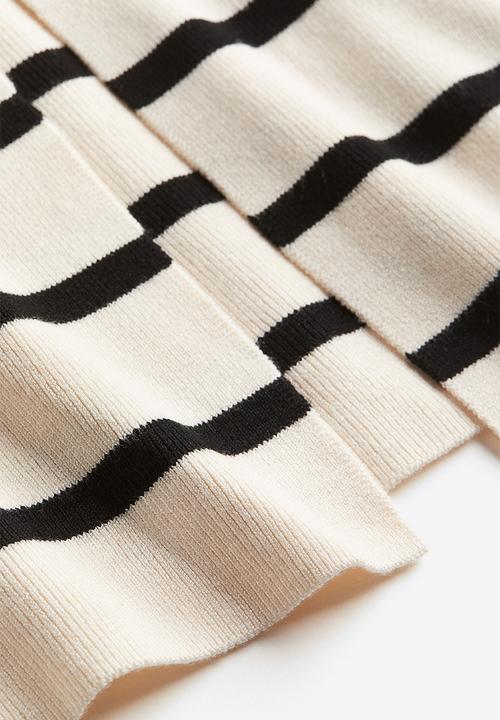 H&M - Rib-knit skirt - multi, white