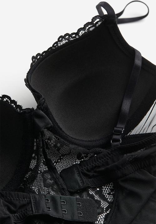 H&M - Push-up thong body - black