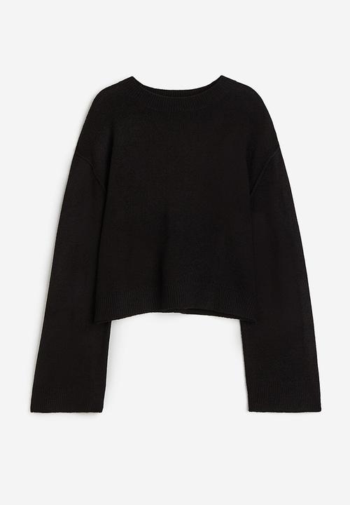 H&M - Linked-seam-detail jumper - black