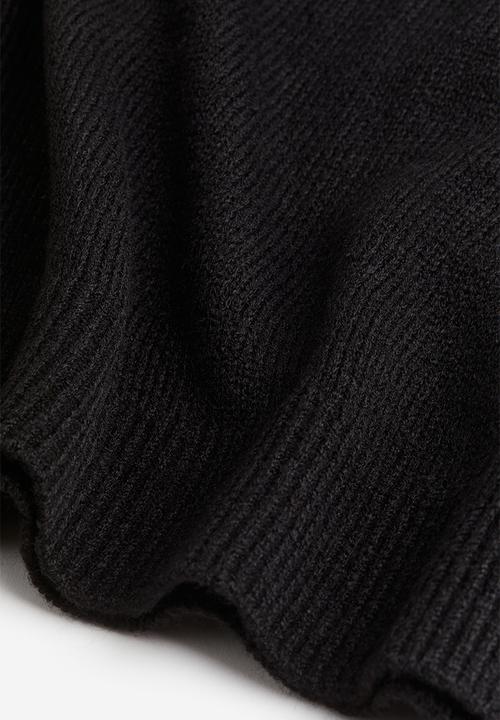 H&M - Linked-seam-detail jumper - black