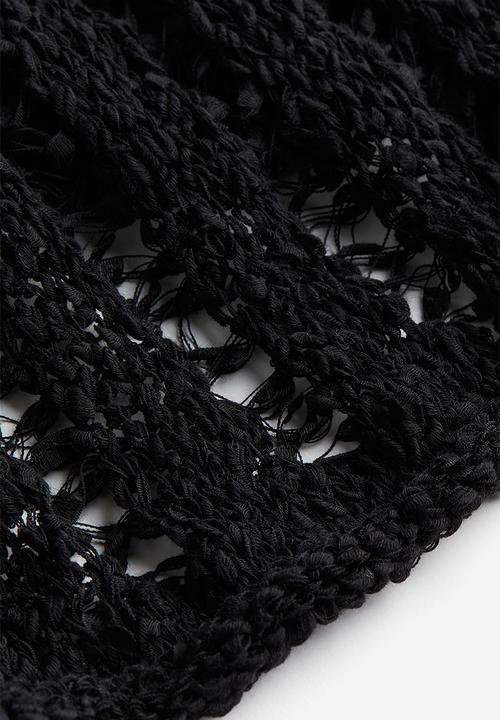 H&M - Ladder-stitch-look jumper - black