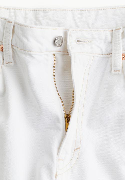 H&M - Curvy fit baggy high jeans - white