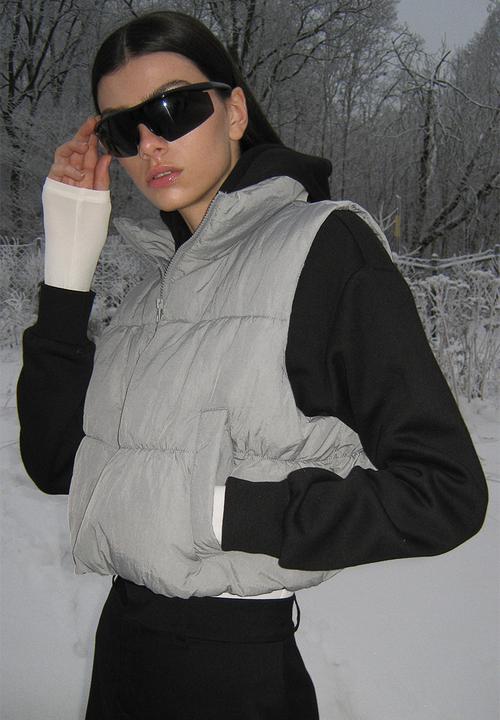 H&M - Puffer gilet - grey
