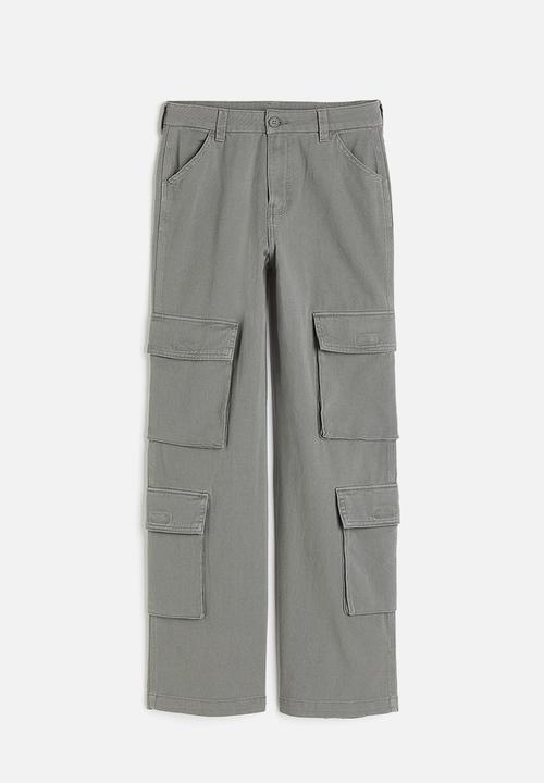H&M - Twill cargo trousers - green