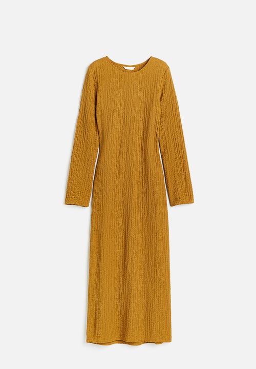 H&M - Textured jersey dress - yellow