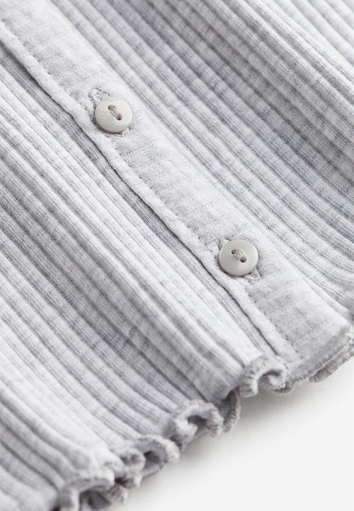 H&M - Ribbed jersey cardigan - grey