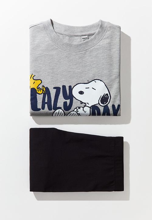 H&M - Printed pyjamas - grey & black 