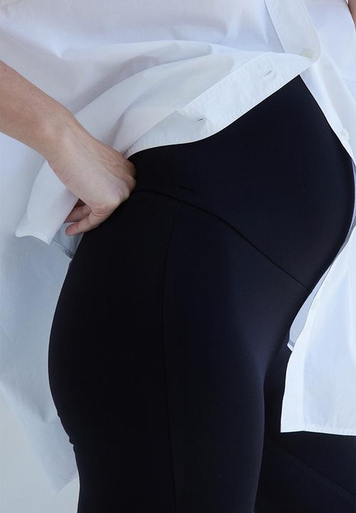H&M - Mama flared jersey trousers - black
