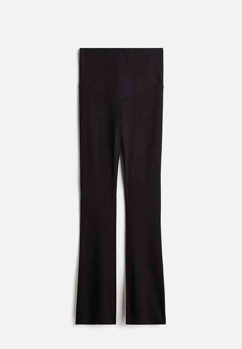 H&M - Mama flared jersey trousers - black
