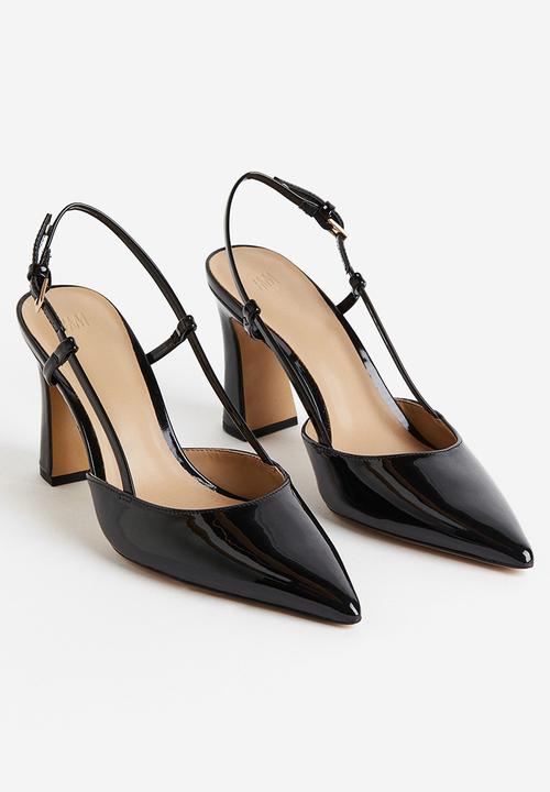 H&M - Patent slingbacks - black