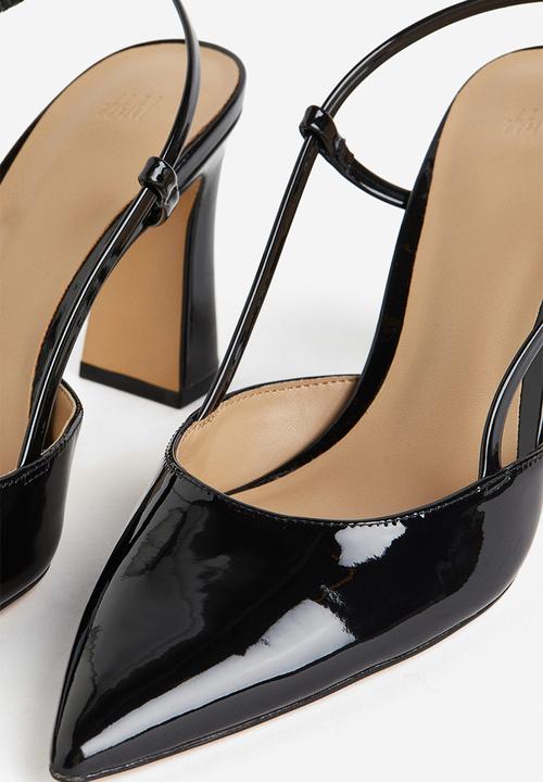 H&M - Patent slingbacks - black