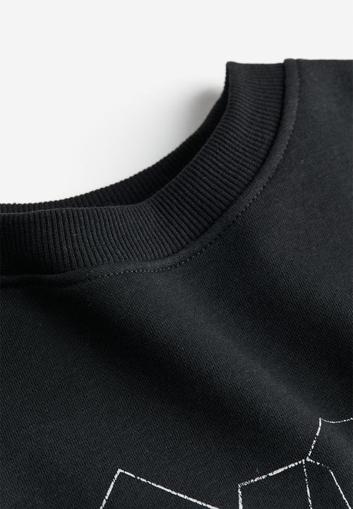 H&M - Motif-detail sweatshirt - black