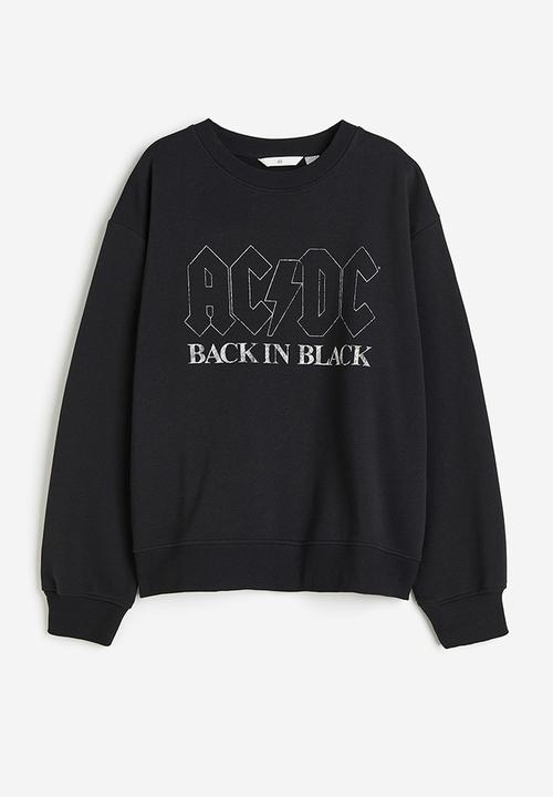 H&M - Motif-detail sweatshirt - black