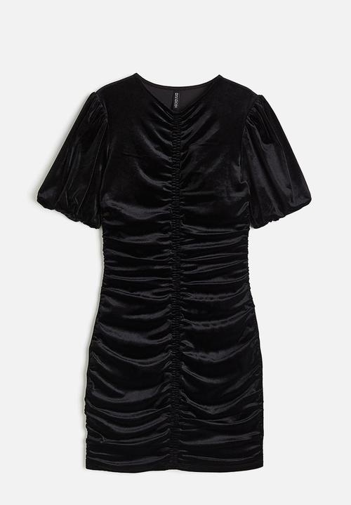 H&M - Gathered bodycon dress - black