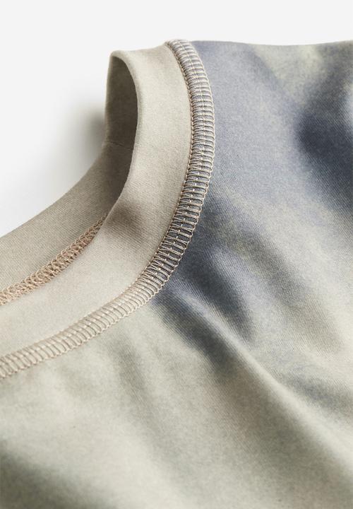 H&M - Fitted t-shirt - beige, grey, multi