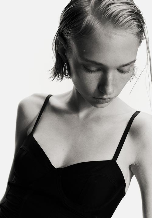 H&M - Mesh bustier top - black