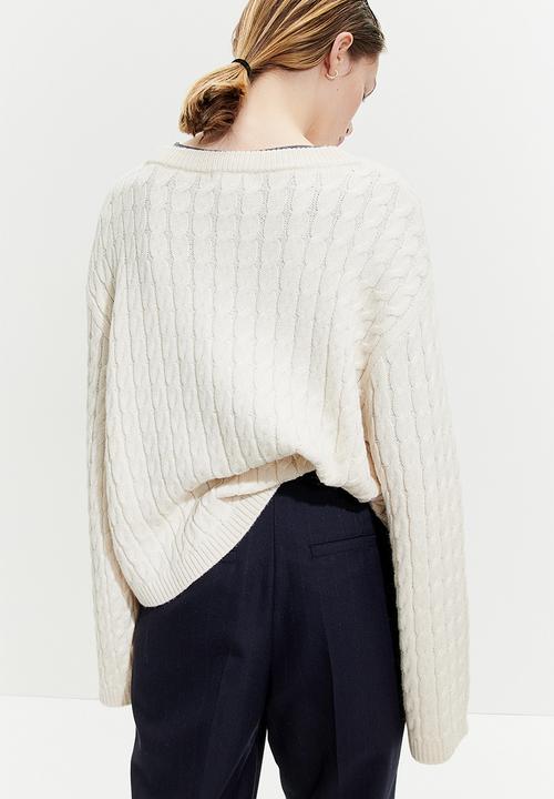 H&M - Cable-knit jumper - white
