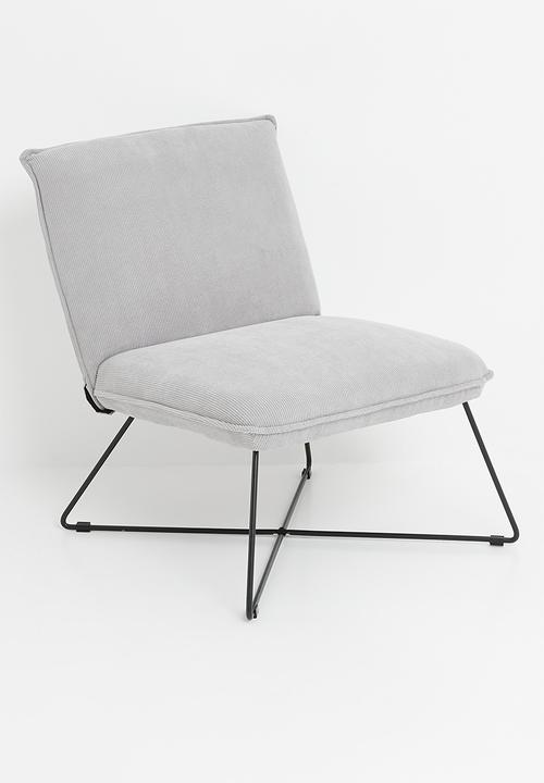 Sixth Floor - Moda chair and foot rest - grey