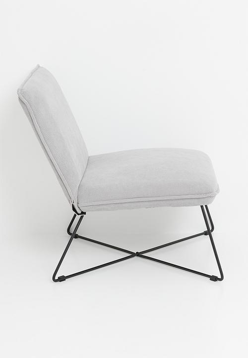 Sixth Floor - Moda chair and foot rest - grey