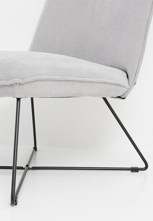 Sixth Floor - Moda chair and foot rest - grey