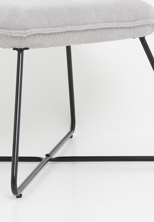Sixth Floor - Moda chair and foot rest - grey