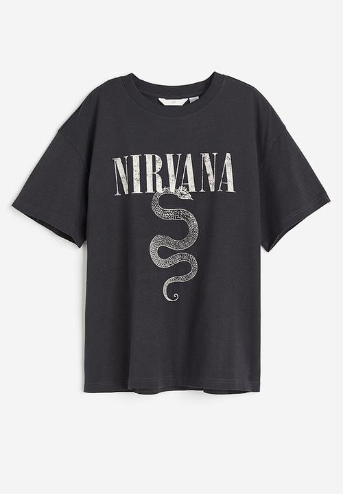 H&M - Oversized printed T-shirt - grey