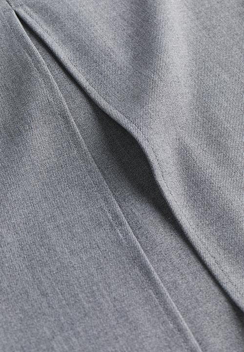 H&M - Twill tailored maxi skirt - grey