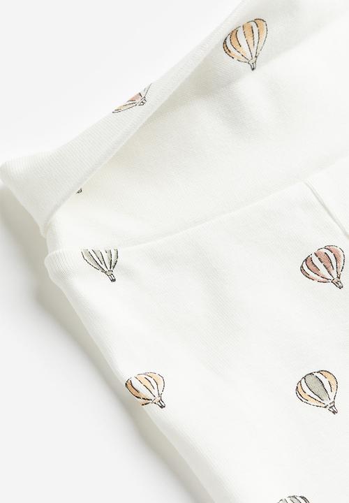 H&M - 2 piece cotton jersey set - white multi