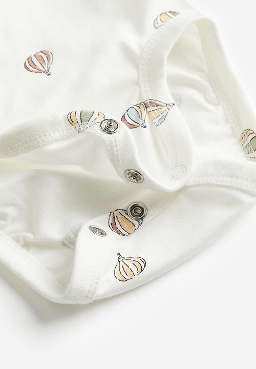 H&M - 2 piece cotton jersey set - white multi