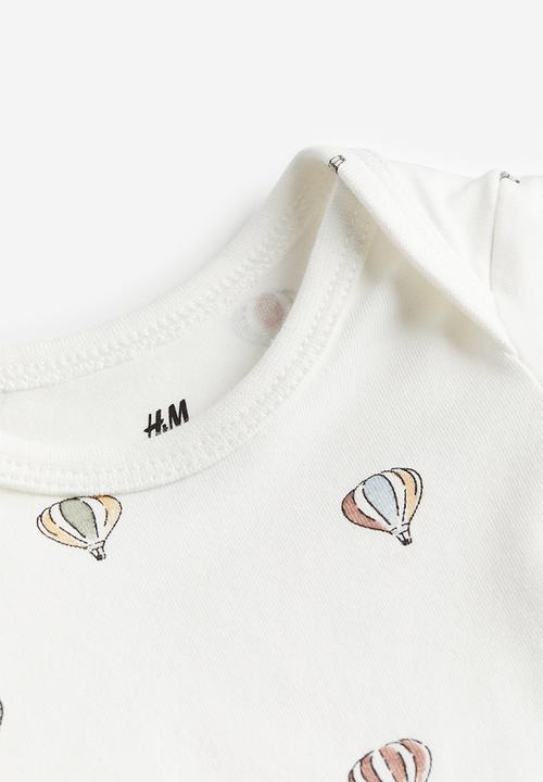 H&M - 2 piece cotton jersey set - white multi