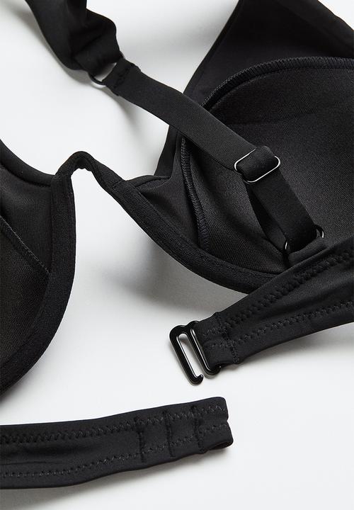 H&M - Asymmetric bikini top - black
