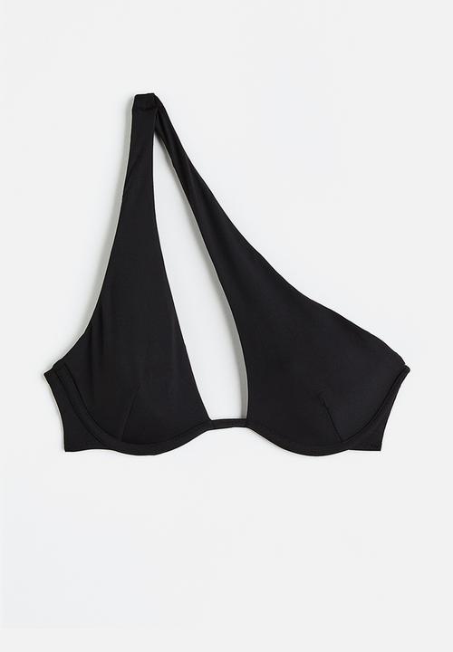 H&M - Asymmetric bikini top - black