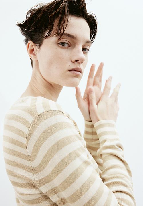 H&M - Fine-knit cardigan - beige