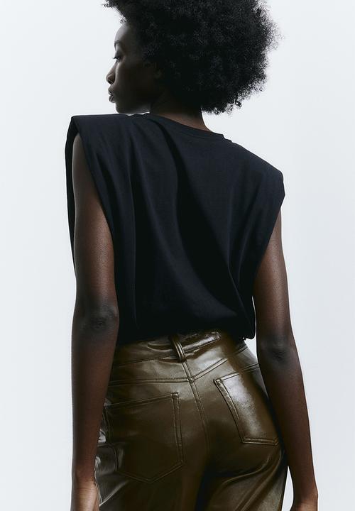 H&M - Coated trousers - green