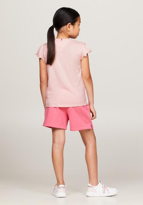 Tommy Hilfiger - Essential ruffle sleeve short sleeve top - whimsy pink