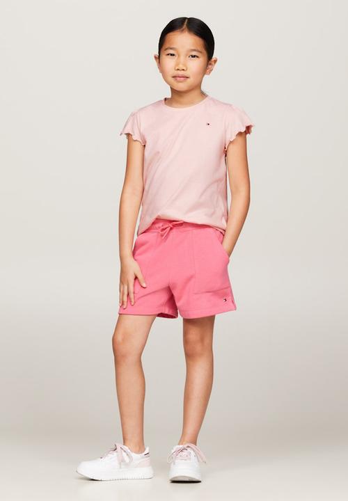 Tommy Hilfiger - Essential ruffle sleeve short sleeve top - whimsy pink