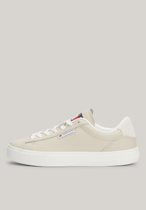 Tommy Hilfiger - Cupsole leather sneaker - bleached stone