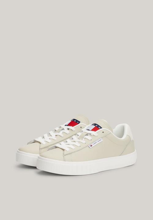 Tommy Hilfiger - Cupsole leather sneaker - bleached stone