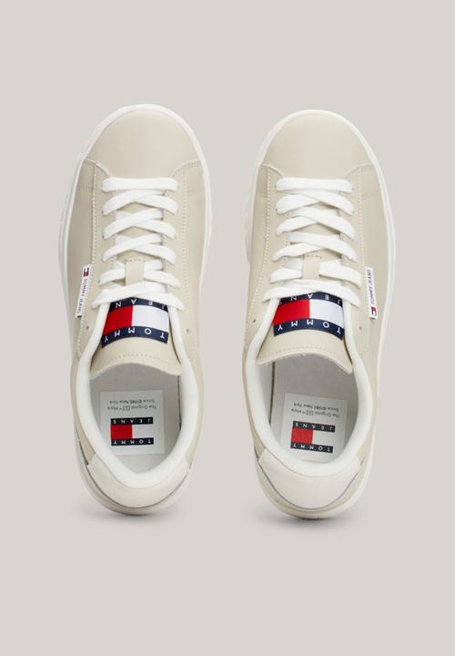 Tommy Hilfiger - Cupsole leather sneaker - bleached stone