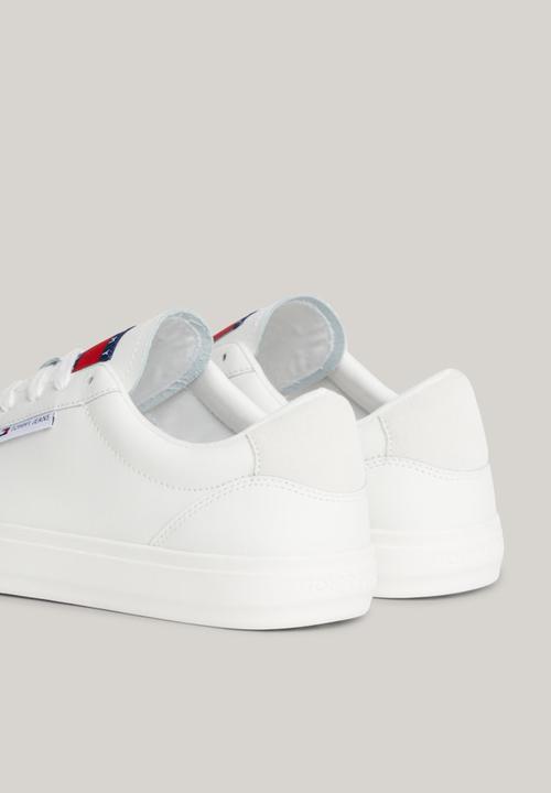 Tommy Hilfiger - Cupsole leather sneaker - ecru