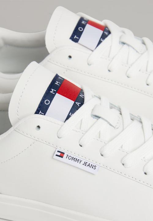 Tommy Hilfiger - Cupsole leather sneaker - ecru