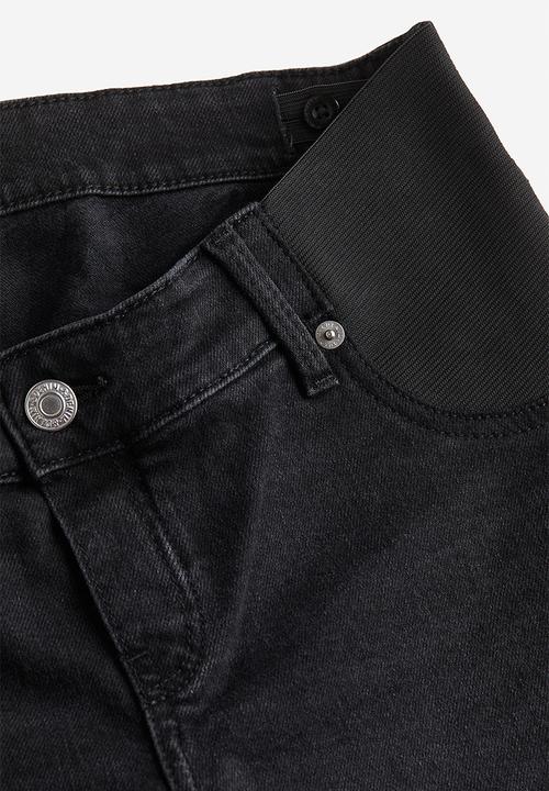 H&M - Mama slim straight low jeans - black