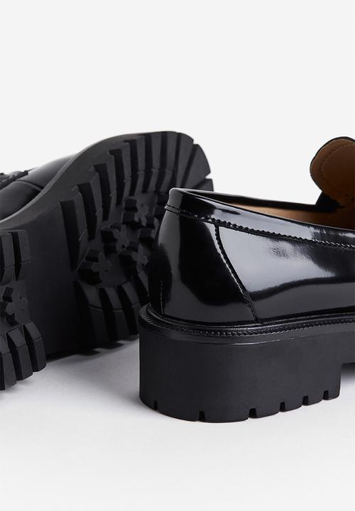 H&M - Leather loafers - black