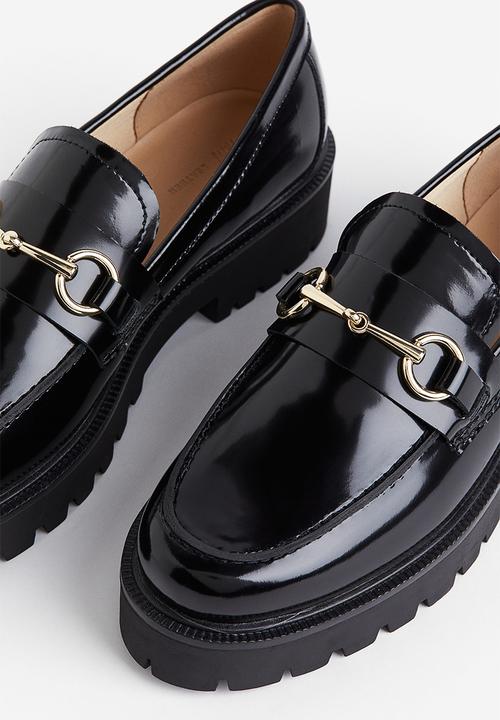 H&M - Leather loafers - black